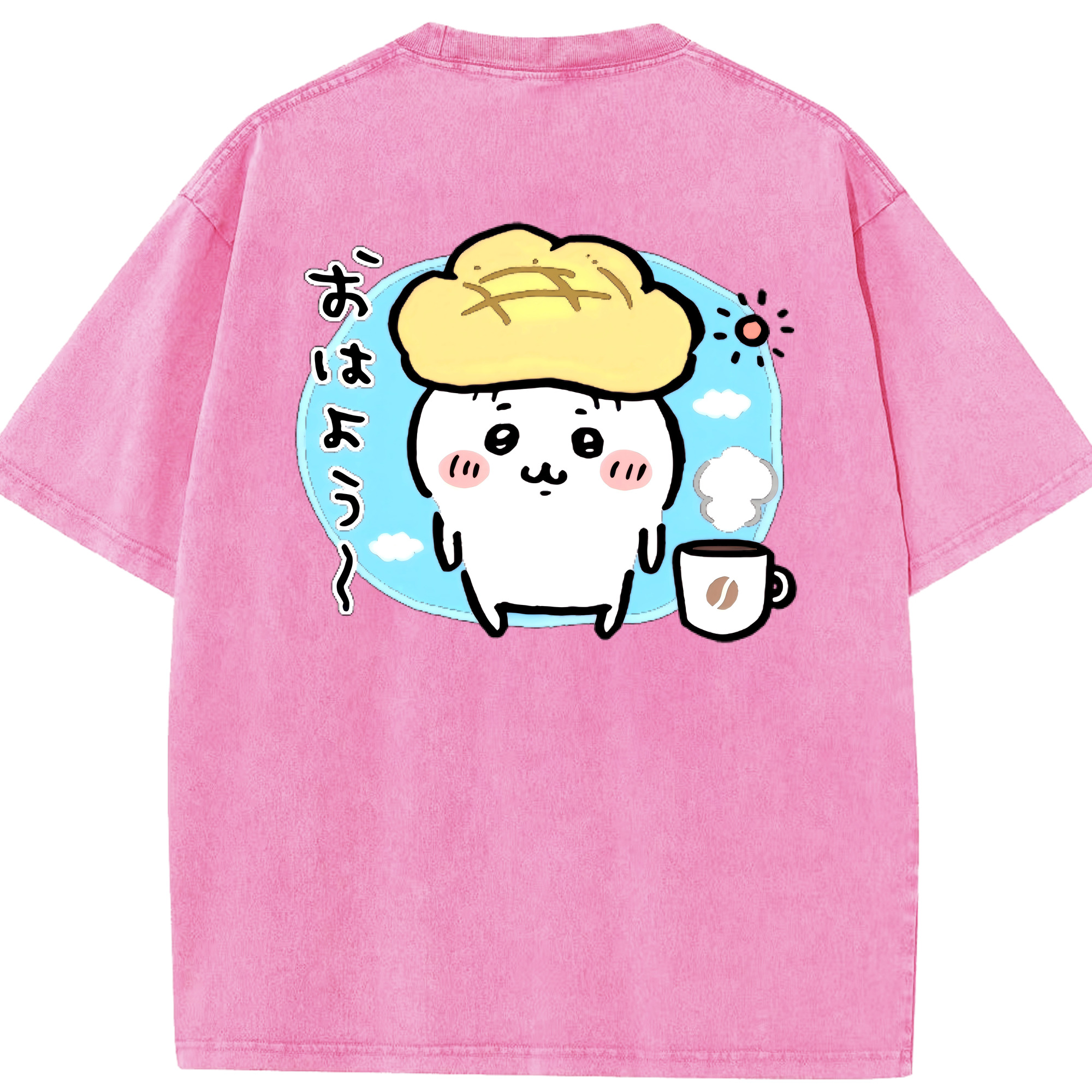 （画像用） ちいかわ ちいかわ Chii-kawa chiikawa 綿100% ヴィンテージ風 半袖Tシャツ（背面プリント）